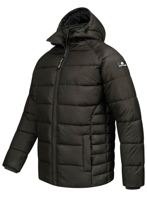 Arctic Seven Chaqueta de Invierno Acolchada para Hombre con Capucha Desmontable Gris Oscuro - Image 4