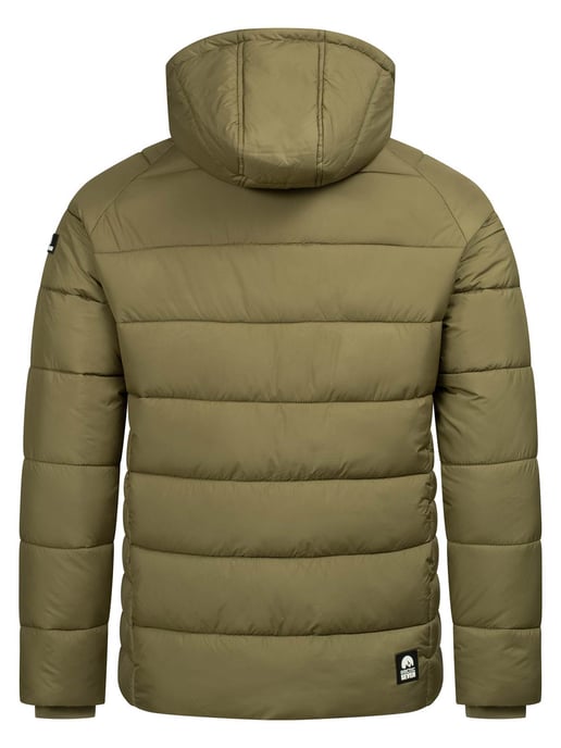 Arctic Seven Chaqueta de Invierno Acolchada para Hombre con Capucha Desmontable Verde Oliva - Image 2