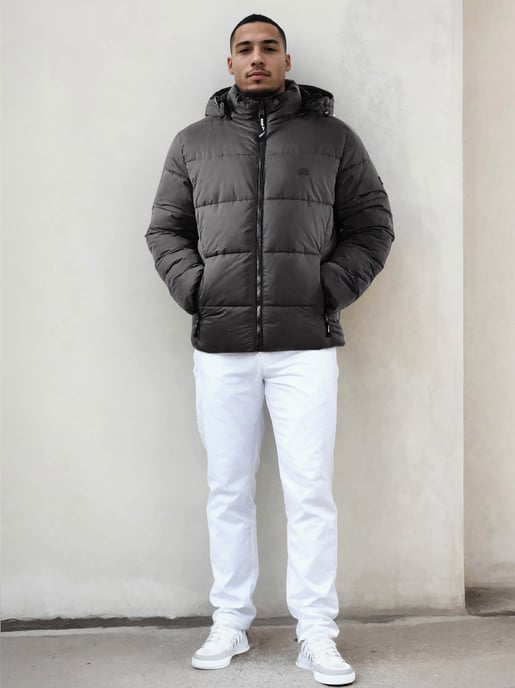 Chaqueta de invierno acolchada Arctic Seven para hombre Gris Oscuro - Image 2