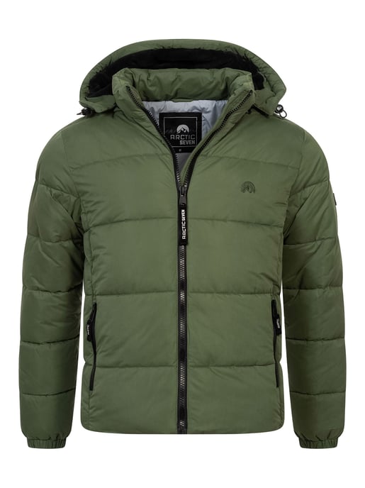 Chaqueta de invierno acolchada Arctic Seven para hombre Verde Oscuro - Image 1