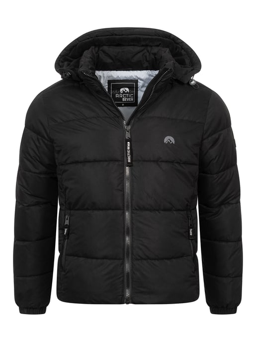 Chaqueta de invierno acolchada Arctic Seven para hombre Negra - Image 1