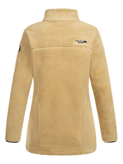 Arctic Seven Chaqueta Polar Sherpa Mujer – Abrigo Cálido con Cremallera Pale Khaki - Image 2
