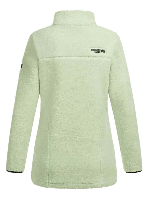 Arctic Seven Chaqueta Polar Sherpa Mujer – Abrigo Cálido con Cremallera Dusty Mint - Image 2