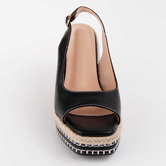 Montevita Sandalia De Cuña Salia Negro - Image 3