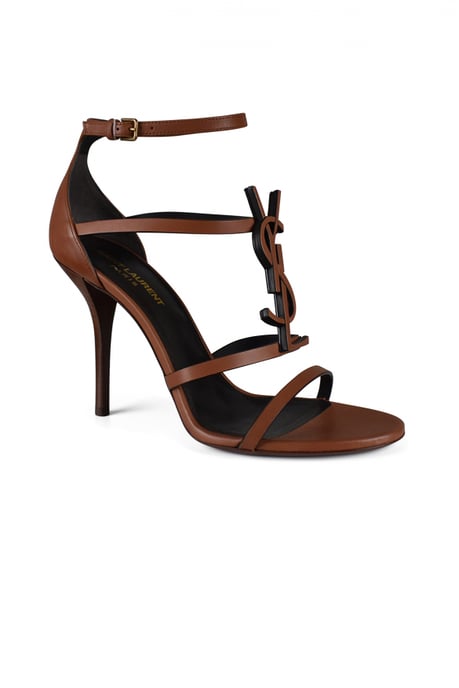 Saint Laurent Sandalias Cassandra Marrón - Image 3