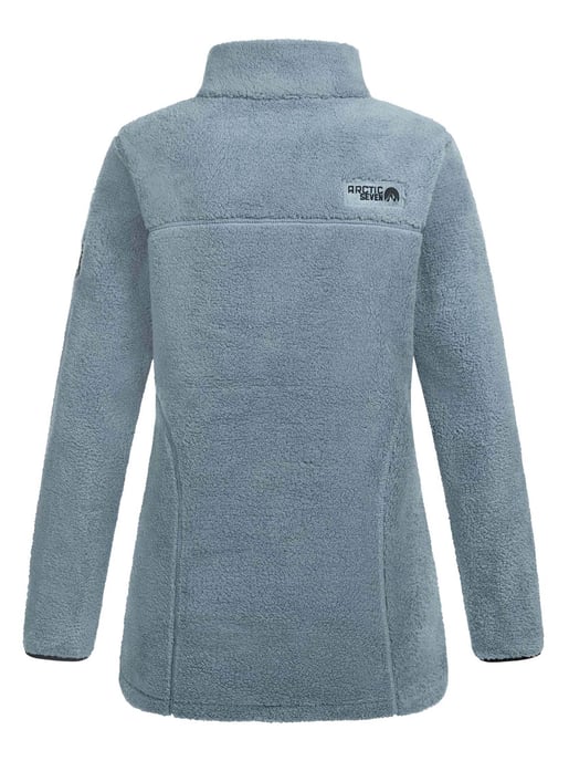 Arctic Seven Chaqueta Polar Sherpa Mujer – Abrigo Cálido con Cremallera Dusty Blue - Image 2