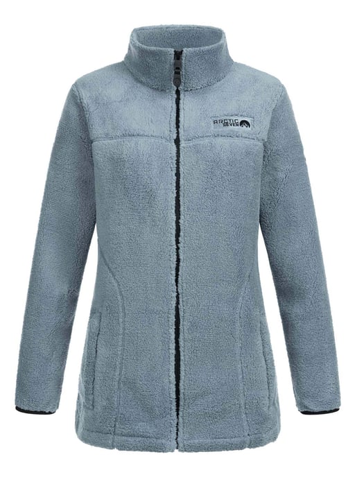 Arctic Seven Chaqueta Polar Sherpa Mujer – Abrigo Cálido con Cremallera Dusty Blue - Image 3