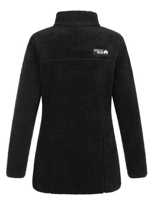 Arctic Seven Chaqueta Polar Sherpa Mujer – Abrigo Cálido con Cremallera Negro - Image 2