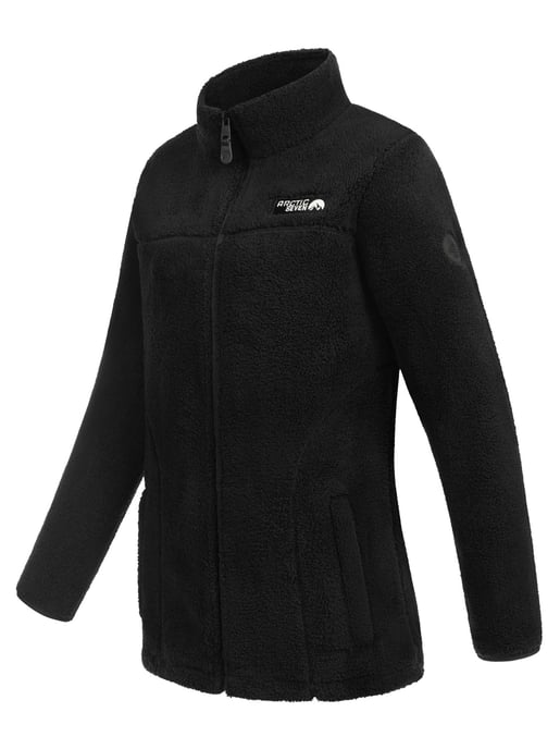 Arctic Seven Chaqueta Polar Sherpa Mujer – Abrigo Cálido con Cremallera Negro - Image 4