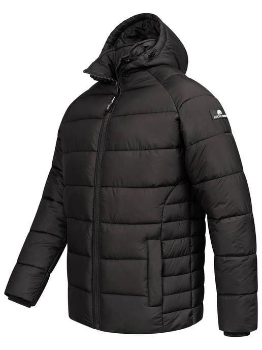 Arctic Seven Chaqueta de Invierno Acolchada para Hombre con Capucha Desmontable Negra - Image 4