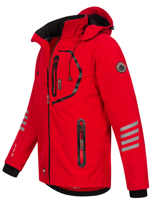 Arctic Seven Chaqueta Softshell para Hombre Chaqueta de transición – Rojo-Negro - Image 2