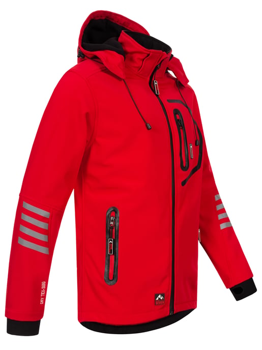 Arctic Seven Chaqueta Softshell para Hombre Chaqueta de transición – Rojo-Negro - Image 3