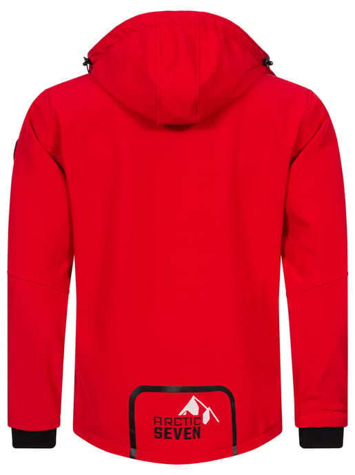 Arctic Seven Chaqueta Softshell para Hombre Chaqueta de transición – Rojo-Negro - Image 4