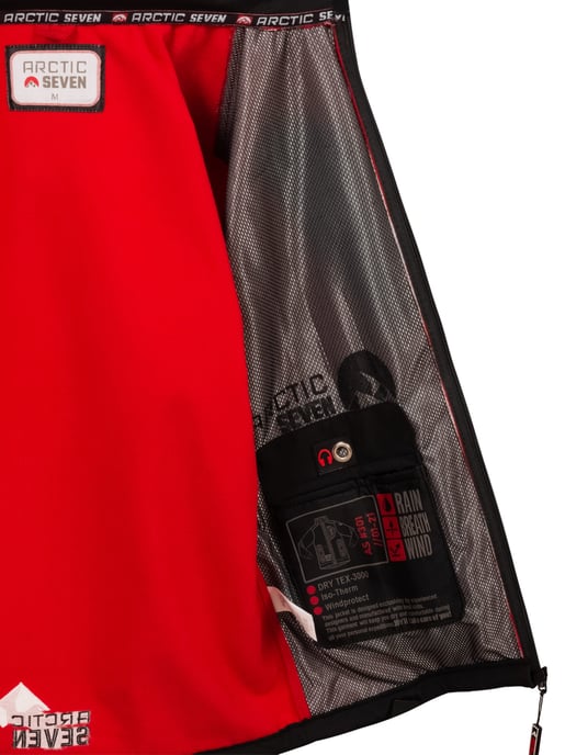 Arctic Seven Chaqueta Softshell para Hombre Chaqueta de transición – Rojo-Negro - Image 5