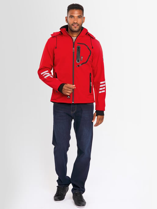 Arctic Seven Chaqueta Softshell para Hombre Chaqueta de transición – Rojo-Negro - Image 6