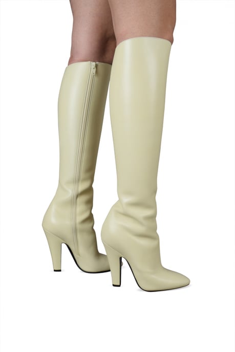 Saint Laurent Botas 68 Beige - Image 2