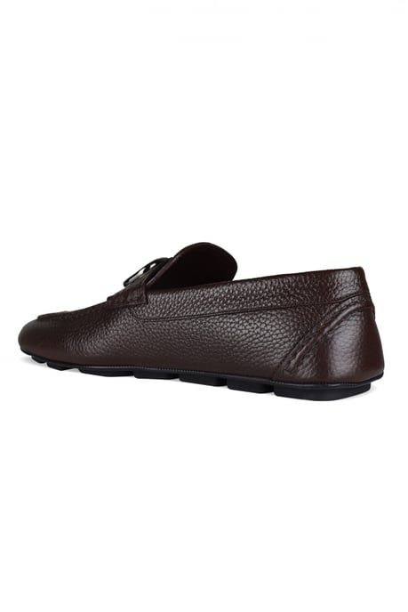 Valentino Garavani Mocasines Vlogo Marrón - Image 3