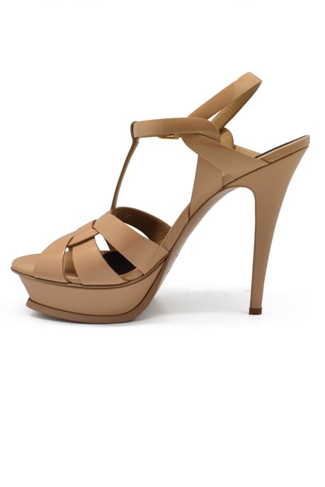 Saint Laurent Sandalias Tribute Beige - Image 4