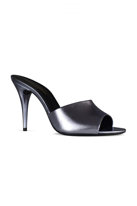 Saint Laurent LA 16 Mules Plateado - Image 3