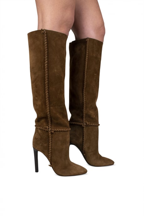 Saint Laurent Botas Mica Marrón - Image 2