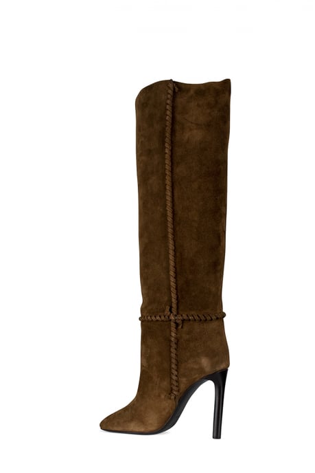 Saint Laurent Botas Mica Marrón - Image 4