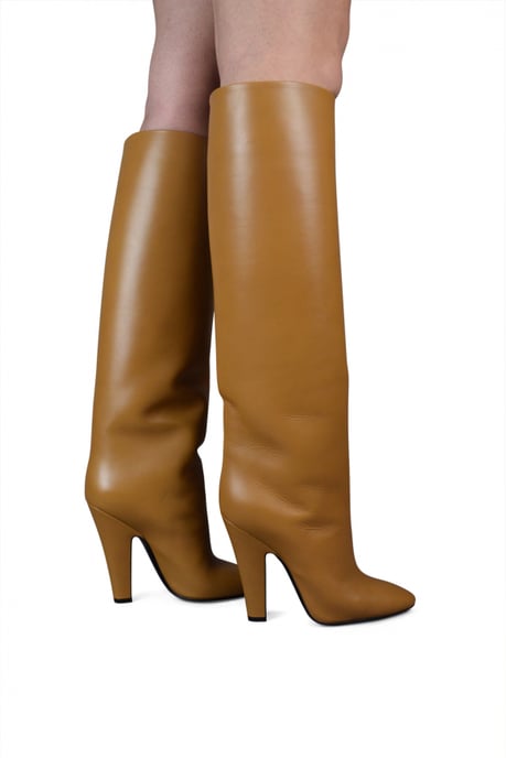 Saint Laurent Botas Tubes 68 Camello - Image 2