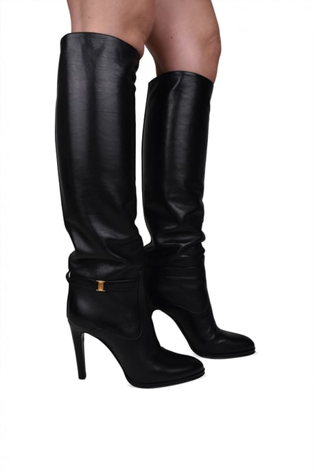 Saint Laurent Botas Diane Negro - Image 2