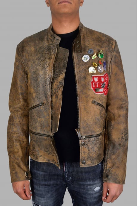 Golden Goose Deluxe Brand Chaqueta de cuero Marrón - Image 3
