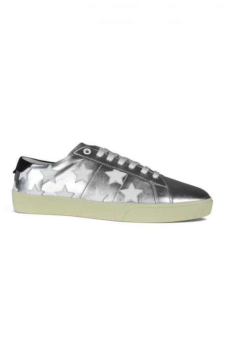 Saint Laurent Sneakers Court Classic Plateado - Image 2