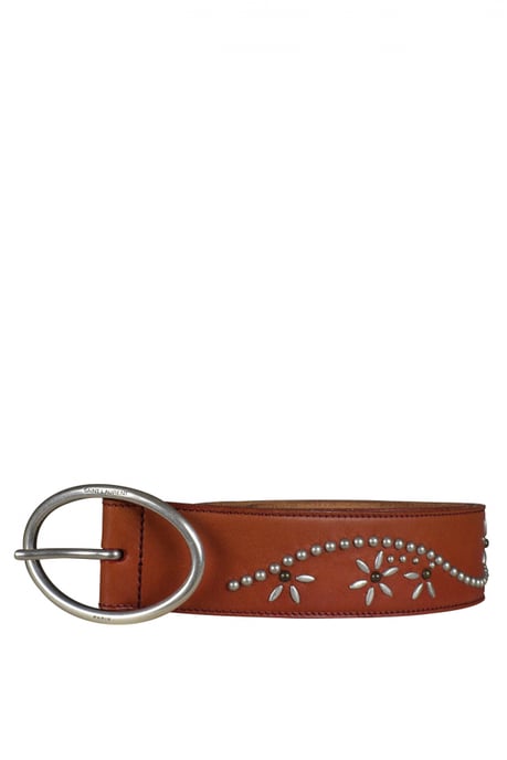 Saint Laurent Cinturón con tachuelas Marrón - Image 1