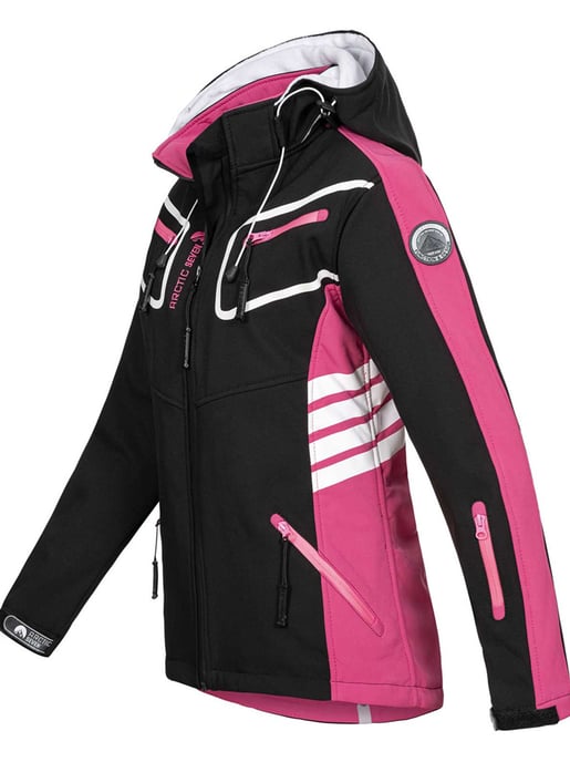 Arctic Seven Chaqueta Softshell para Mujer Negro-Rosa - Image 3