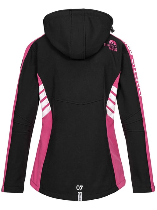 Arctic Seven Chaqueta Softshell para Mujer Negro-Rosa - Image 4