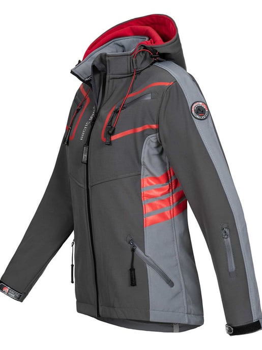 Arctic Seven Chaqueta Softshell para Mujer Gris Oscuro-Gris Claro - Image 2