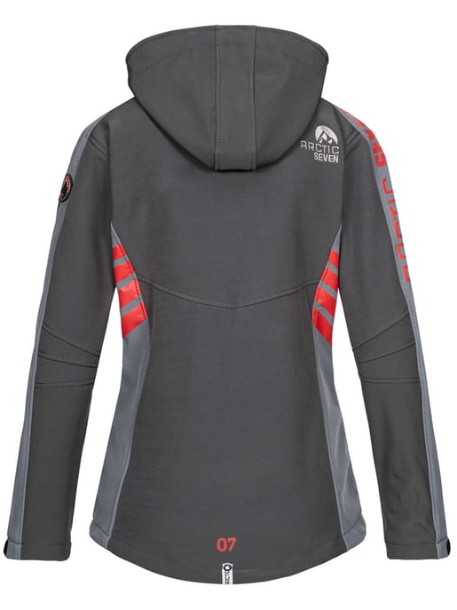 Arctic Seven Chaqueta Softshell para Mujer Gris Oscuro-Gris Claro - Image 4