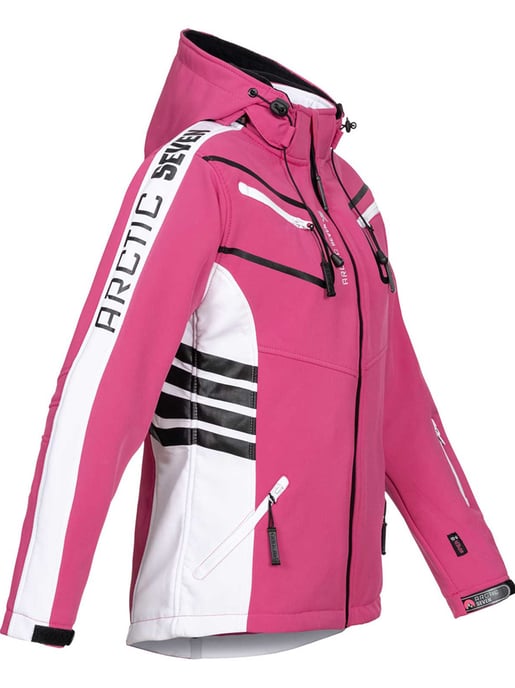 Arctic Seven Chaqueta Softshell para Mujer Rosa-Blanco - Image 3