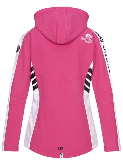 Arctic Seven Chaqueta Softshell para Mujer Rosa-Blanco - Image 4