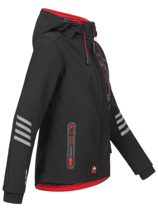 Chaqueta Softshell para Mujer Arctic Seven Negro-Rojo - Image 3