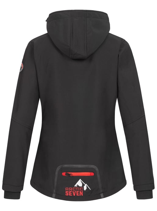 Chaqueta Softshell para Mujer Arctic Seven Negro-Rojo - Image 4