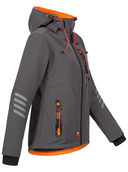 Chaqueta Softshell para Mujer Arctic Seven Gris-Naranja - Image 3
