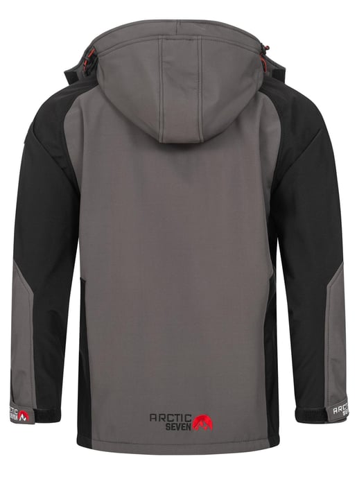 Chaqueta softshell Arctic Seven para hombre – Gris oscuro-Negro - Image 5