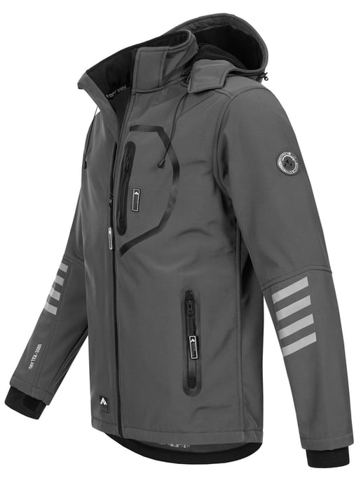 Arctic Seven Chaqueta Softshell para Hombre Chaqueta de transición – Gris-Negro - Image 2