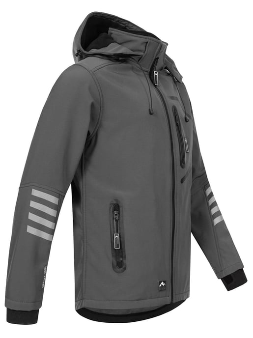 Arctic Seven Chaqueta Softshell para Hombre Chaqueta de transición – Gris-Negro - Image 3