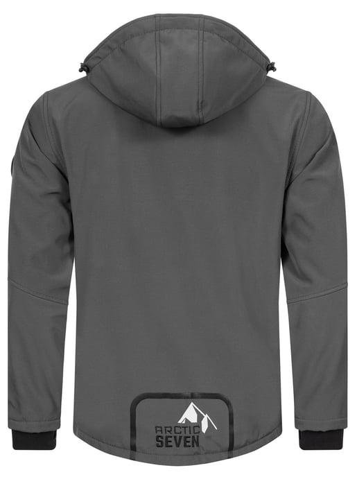 Arctic Seven Chaqueta Softshell para Hombre Chaqueta de transición – Gris-Negro - Image 4