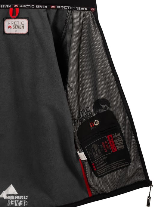 Arctic Seven Chaqueta Softshell para Hombre Chaqueta de transición – Gris-Negro - Image 5