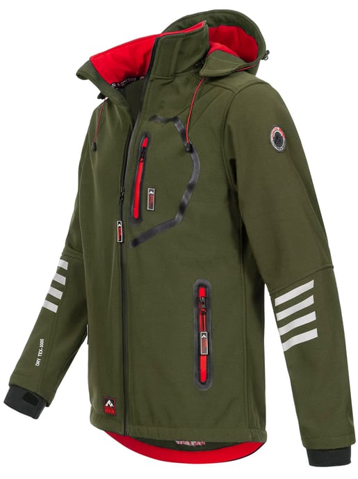 Arctic Seven Chaqueta softshell para hombre Chaqueta de transición – Rojo oliva - Image 2
