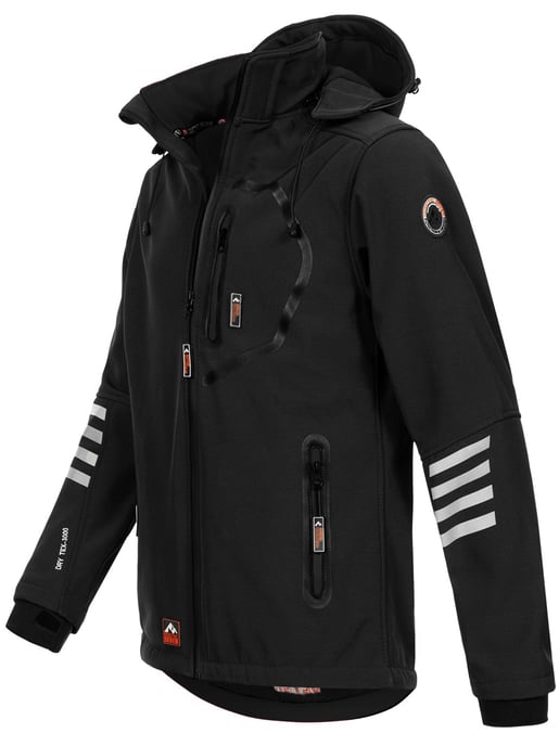 Arctic Seven Chaqueta Softshell para Hombre Chaqueta de transición – Negro-Naranja - Image 2