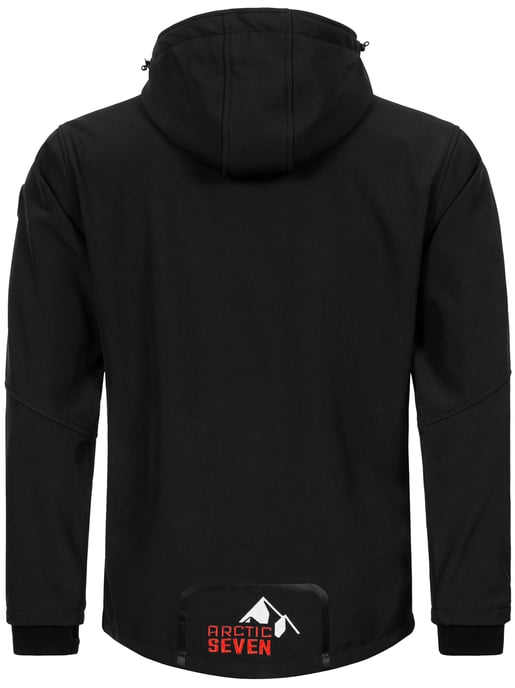 Arctic Seven Chaqueta Softshell para Hombre Chaqueta de transición – Negro-Naranja - Image 4