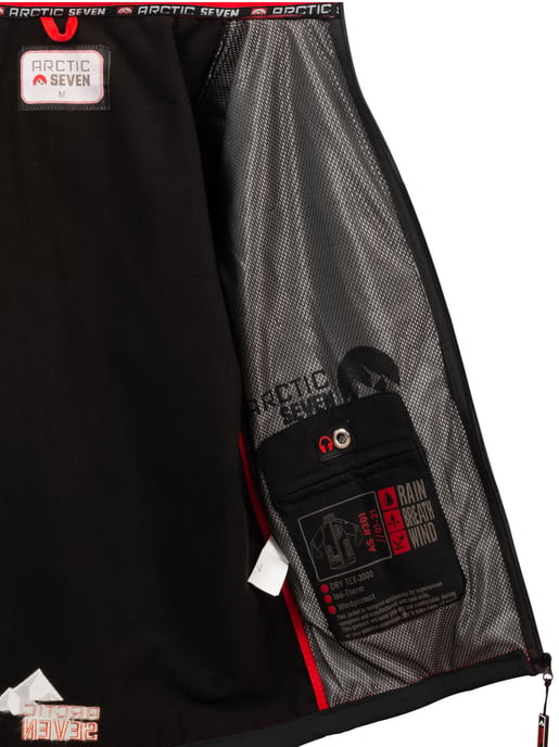 Arctic Seven Chaqueta Softshell para Hombre Chaqueta de transición – Negro-Naranja - Image 5