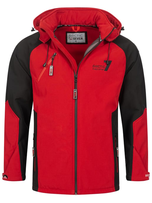 Chaqueta Softshell Arctic Seven para hombre – Rojo-Negro - Image 1
