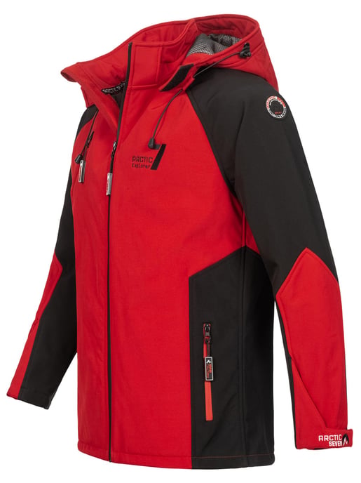 Chaqueta Softshell Arctic Seven para hombre – Rojo-Negro - Image 3